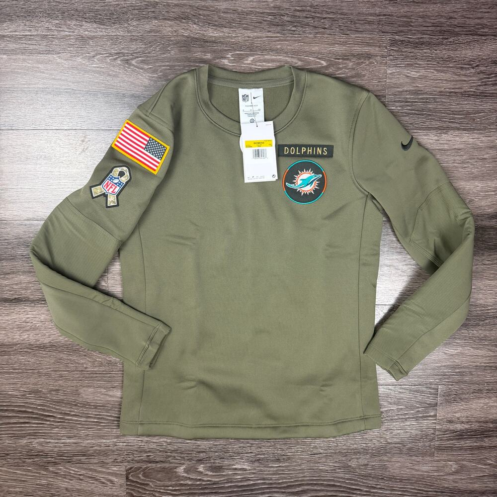 Nike Miami Dolphins Salute to Service Therma-FIT Sweatshirt Women's S NWT
